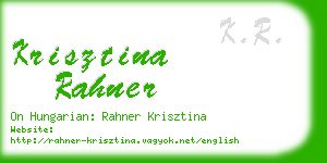 krisztina rahner business card